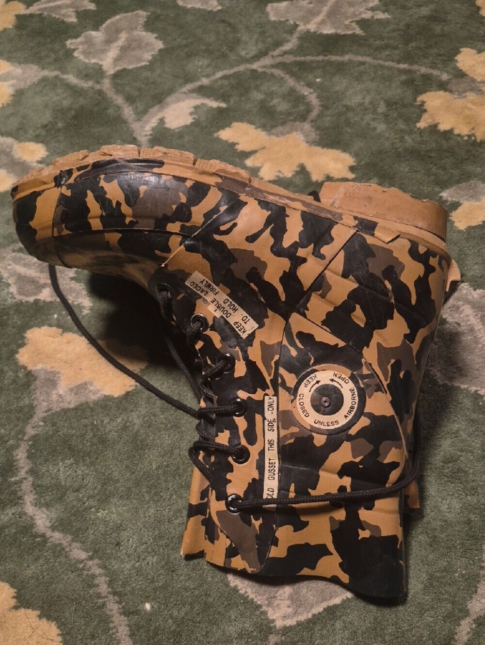 Camouflage Men's Rain Boots - Brown Camo - Picture 2 of 10